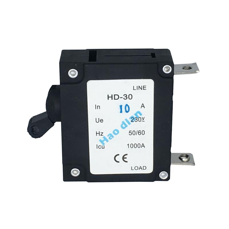 磁力液壓電磁塑殼斷路器HD-30系1P/10A液壓 設(shè)備保護(hù)電磁式斷路器
